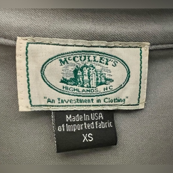 McCulley’s (Highlands, NC) roll tab sleeve collared shirt dress. Gray XS - Picture 11 of 16